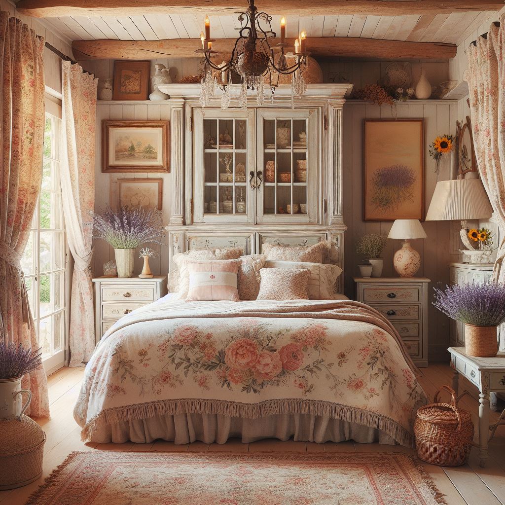 Sypialnia w stylu prowansalskim