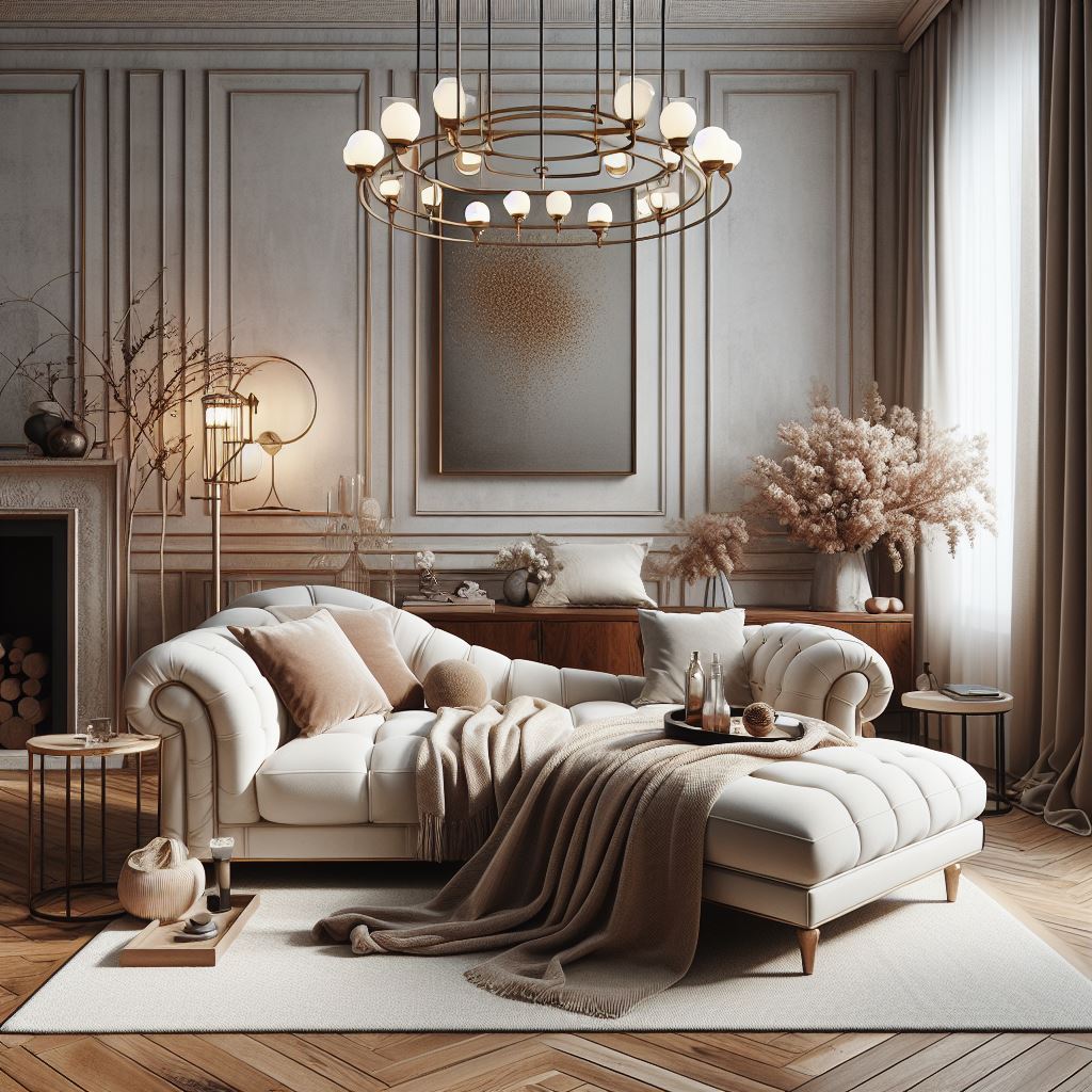 Szezlong jako element dekoracyjny