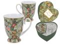 dwa kubki serce william morris motyw w stylu secesyjnym