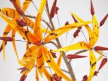Żółto-Brązowa Orchidea Niepowtarzalny Kwiat ze Szkła