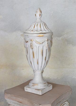 amfora z girlandami dekoracje ogrodowe wys. 62 cm