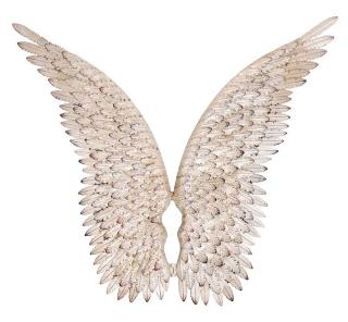anielskie skrzydła dekoracja ścienna białe 100 x 102 cm