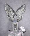 anielskie skrzydła srebrne stylowa dekoracja ściany