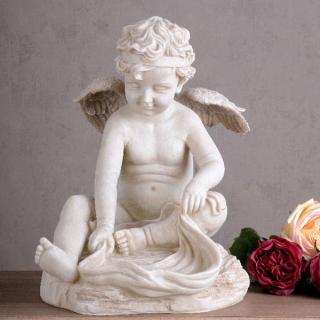 wspaniały barokowy aniołek wysoka figura