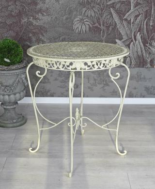 okrągły stolik ogrodowy mebel ogrodowe shabby chic
