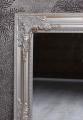 lustro ścienne styl barokowy srebrna rama 73 x 63 cm