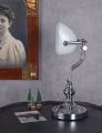 chromowana lampa bankierska w stylu belle epoque