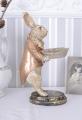 biały królik z paterą figura alicja w krainie czarów shabby chic