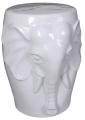 ceramiczny stołek kolumna reliefowy motyw słonia styl orientalny 44 cm