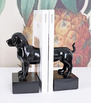 czarny pies designerskie podpórki do książek