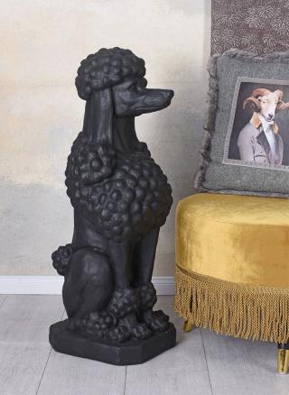 czarny pudel figura ogrodowa figury zwierząt 80 cm