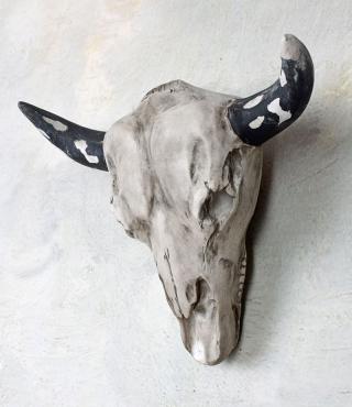 czaszka byka dekoracja ściany dziki zachód