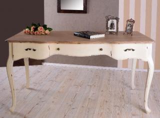 długie biurko styl rustykalny shabby chic