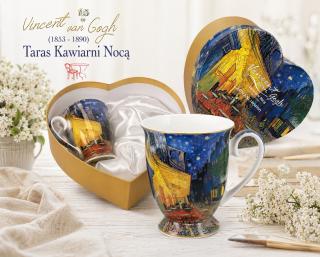 dwa kubki serce taras kawiarni nocą vincent van gogh