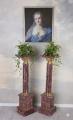 dwie kolumny kwietniki marmur meble barokowe wys. 105 cm