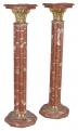komplet dwóch kolumn z różowego marmuru 113 cm