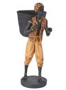 Figura Czarnoskórego Mężczyzny z Koszem Styl Kolonialny 59 cm