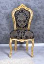 Czarno-Złote Krzesło w Stylu Barokowym