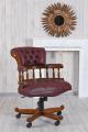 fotel biurowy chesterfield obrotowy styl angielski