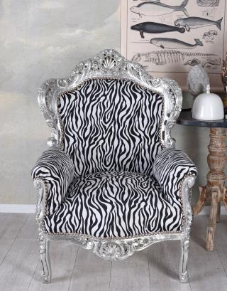 barokowy fotel w stylu glamour