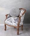fotel uszak styl barokowy toile de jouy