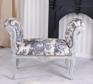 toile de jouy sofa w stylu barokowym