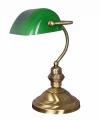 stylowa lampa bankierska z zielonym kloszem