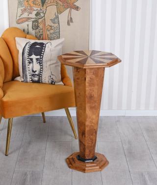 kolumna kwietnik styl art deco intarsja