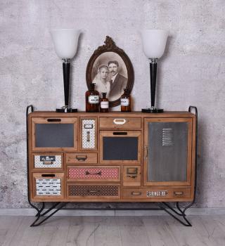 komoda patchworkowy design styl industrialny / loftowy