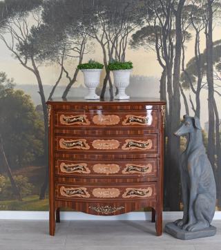 komoda cztery szuflady intarsja meble barokowe