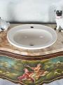komoda łazienkowa z umywalką styl barokowy marmurowy blat
