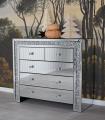 komoda pięć szuflad 95 x 38 cm styl glamour meble lustrzane
