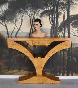 niezwykła konsolka jedna szuflada styl art deco
