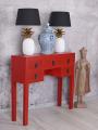 konsolka przyścienna szuflady styl orientalny czerwona