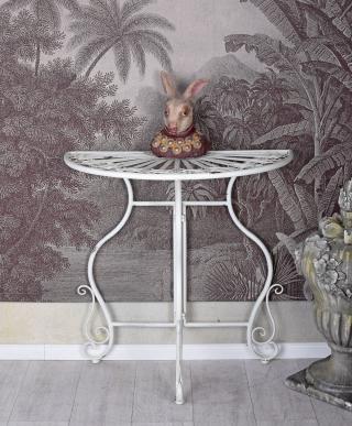 półokrągła konsolka w stylu vintage shabby chic