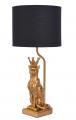 królewski leopard czarno-złota lampa