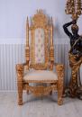 Królewski Złoty Fotel Meble Barokowe