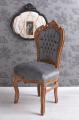 krzesło szara tapicerka meble barokowe