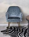 tapicerowane krzesło glamour kolor niebieski lodowy