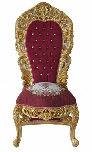 królewskie krzesło fotel ślub meble barokowe
