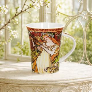 kubek wiosna cztery pory roku alfons mucha