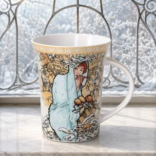 kubek zima cztery pory roku alfons mucha