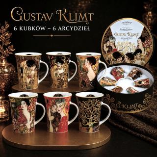 komplet 6 kubków gustav klimt opakowanie prezentowe