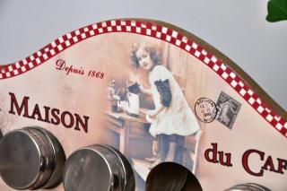 la maison du cafe malowniczy regał na przyprawy w stylu prowansalskim