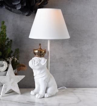 królewski mops niecodzienna lampa