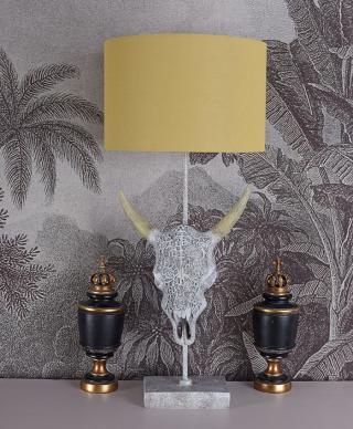 lampa dekoracyjna czaszka byka styl rustykalny