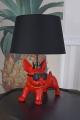lampa czerwony buldog francuski w koronie 47 cm