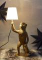 lampa styl jungle złota małpa 62 cm