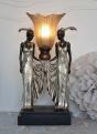lampa z figurami kobiet w stylu art deco