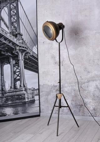 retro lampa stojąca styl industrialny studio loft